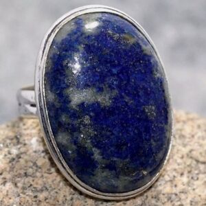 "Stone of Truth, Royalty & Cosmic Wisdom" Lapis Lazuli Silver Ring, Size 7